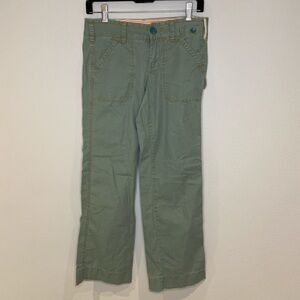 Anthropologie G1 Basic Goods Green Wide Leg Cargo Pants Size 0